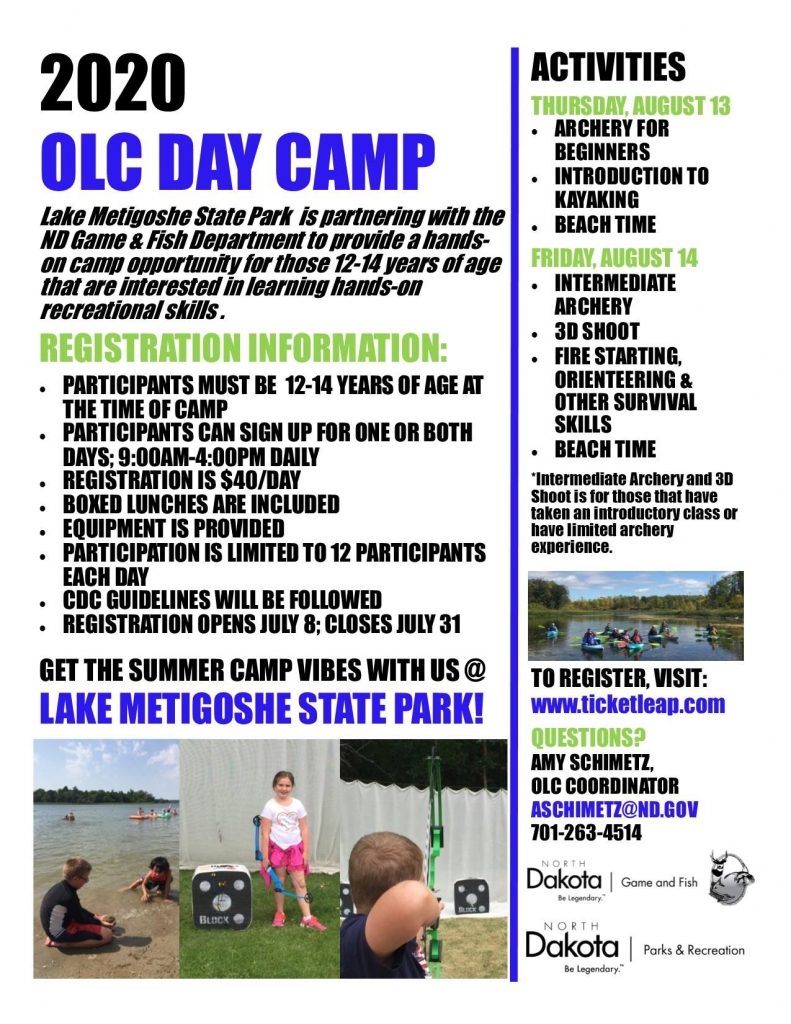 OLC Day Camp (1214 Year Olds) North Dakota Parks and Recreation